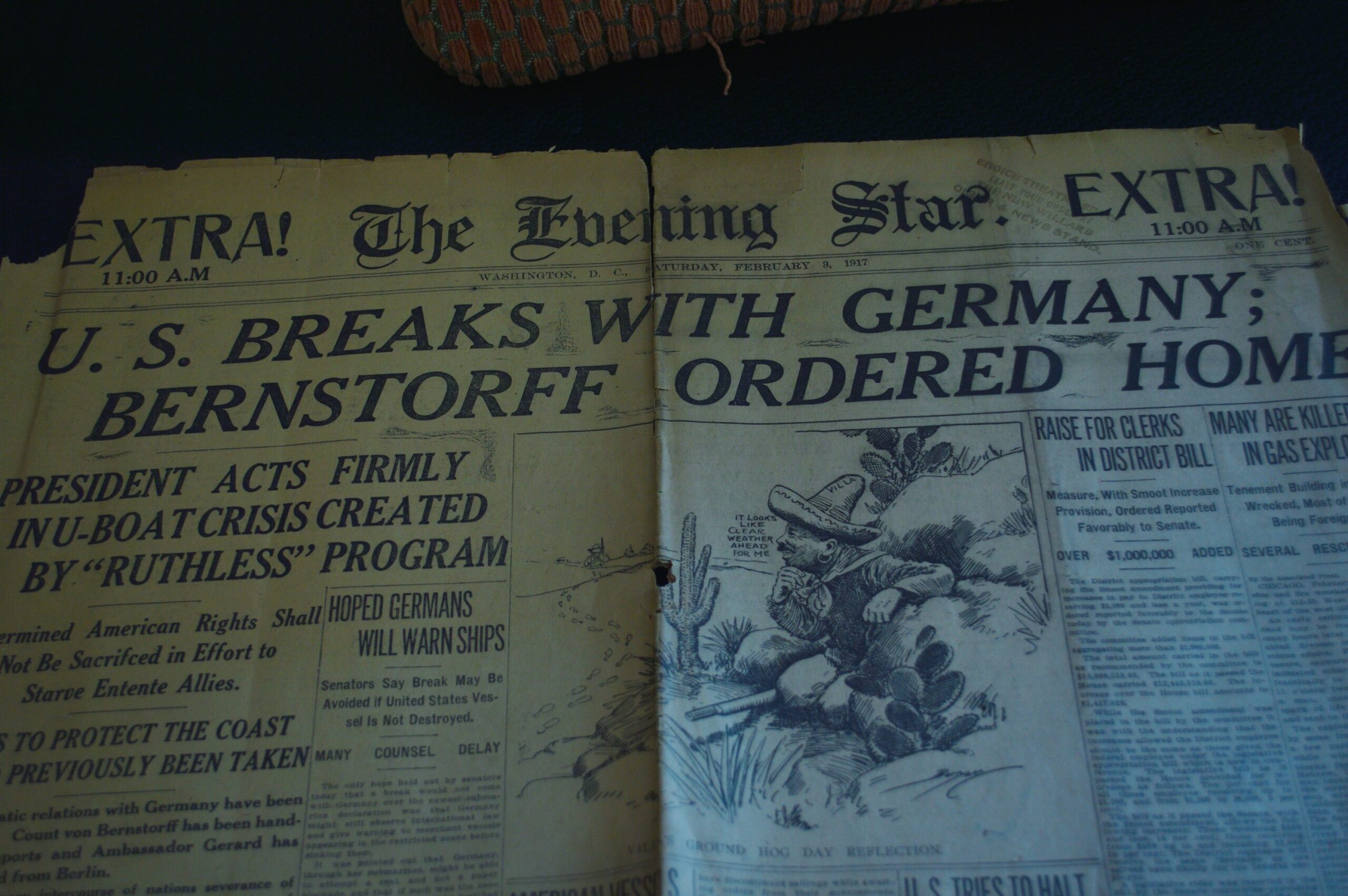 an old newspaper with a picture of a man on it