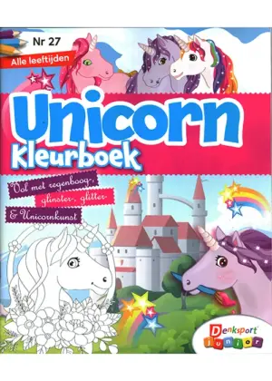 Denksport voor kids! Unicorn Kleurblok - 27 2026