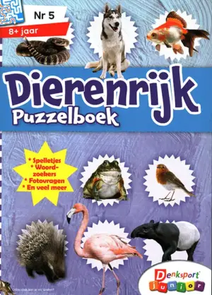 Denksport Junior Dierenrijk Puzzelboek - 05 2026