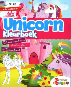 Denksport voor kids! Unicorn Kleurblok - 28 2026